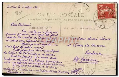Castres — Stare domy nad Agout — Sagnes Édit., Castres — Rewers