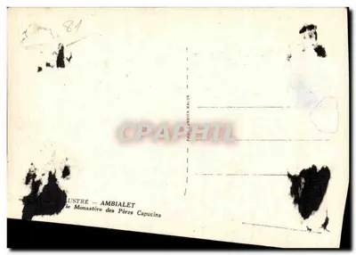 Ambialet — O Mosteiro dos Padres Capuchinhos — editor Fioul-Corbier-Malon — Verso