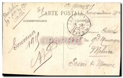 Albi — ogólne widzenie dwóch mostów nad Tarnem — wydanie Louis Corbière, nr 15 — Rewers