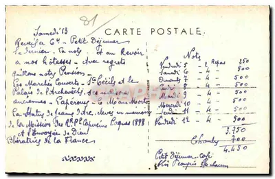 Béziers — Souvenir d' — wydawca Cim — Rewers