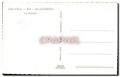 Le Lavandou — La Favière — Wydawnictwo ARIS — Rewers