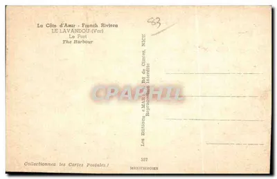 O Porto — Le Lavandou (Var) — As Edições « MAB » — Verso