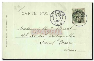 Hyères — Hotele Hermitage i Costebelle — LL. — Rewers