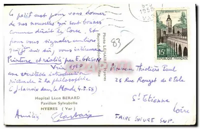Vila em um parque arborizado — Hyères — Foto LEMAIRE — Verso