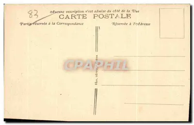 A Praia de Hyères — Vista Geral — Hue, editor, n° 27 — Verso