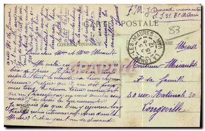 Hyères — Herinnering aan Hyères — onbekende uitgever, serie-nummer niet zichtbaar — Achterkant