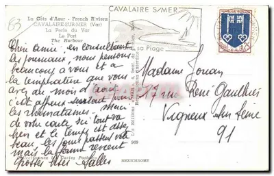 El puerto de Cavalaire-sur-Mer — La Perla del Var — Ediciones Mexichrome n°969 — Reverso