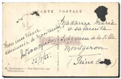 Montauban — Vista generale su Villebourbon — Le Carte A P. A. POUX - 42 — Verso