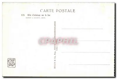 Efeito de iluminação sobre o Lago — Braun & Cie, Paris — n° 175 — Verso