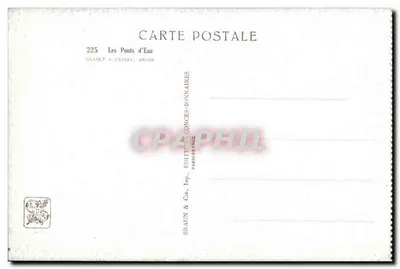Pontes d'Eau — editor Granet & Expert, Paris — Verso