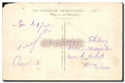 La Cour des Métiers et la Fontaine lumineuse — Exposition internationale des arts décoratifs, Paris 1925 — Éditeur : Les Éditions Artistiques - LIP — Verso