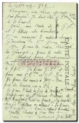 Ville-sur-Tourbe — A Casa do Nolaire — Destruida durante a Grande Guerra 1914-17 — Phot-Express, Viadé Paris — Verso