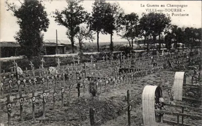 Cemitério da Porcherie — Ville-sur-Tourbe — A Guerra na Champagne