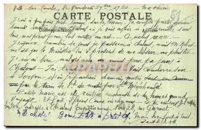 L'Argonne após a Guerra — VILLE-sur-TOURBE — Chef-lieu de um Canton totalmente destruído — Verso
