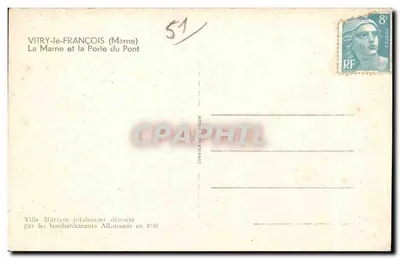 Vitry-le-François (Marne) — La Marne e la Porta del Ponte — editore Crim — Verso