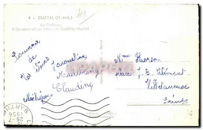 Castelo de Durtal — Durtal (M-et-L) — Edições CABY — Verso