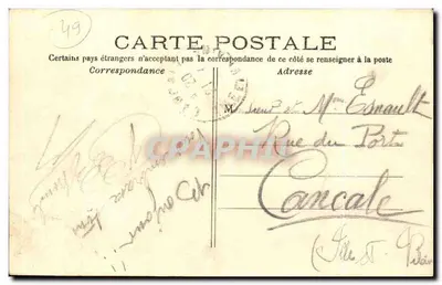 Montreuil-Bellay (Maine-et-Loire) — Porta da Cidade e Fortificações do Castelo — editor não identificado, n° 46 — Verso