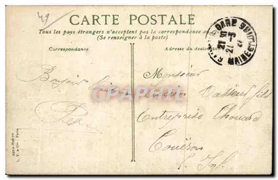 Sourmur - Plaza del Arco Dorado hasta la Gendarmería — editor L. V. & Cie, París, n° 2283 — Reverso