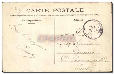 Saumur — Carrourse 1907 — Związek Baradystów, Saumur — Rewers