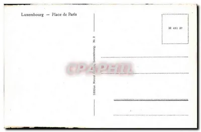 Luxembourg — Plac Paryża — Wydawnictwo Marcel, Luxembourg, Nr 2 — Rewers