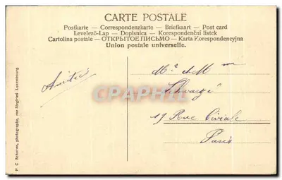 Luxemburgo — A Alzette atravessando o Grund e Ville Haute — Von der Kaserne aus gesehen. — Verso