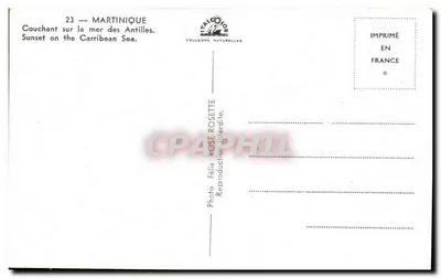 Martinique — zachód słońca nad Morzem Antyli — Italeco — Rewers