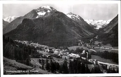 Ponte Resina (1828 m) com Vale de Roseg — vista panorâmica — Photo & Views AG Zurich, n° P 1342