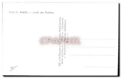 Rabat — Ogród Oudaïas — Cigogne — Rewers