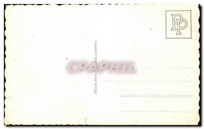 Trient — widok wsi z kościołem i zasnieżonymi górami — Wydawnictwo Fot. Parchet, Lausanne, nr 7159 — Rewers