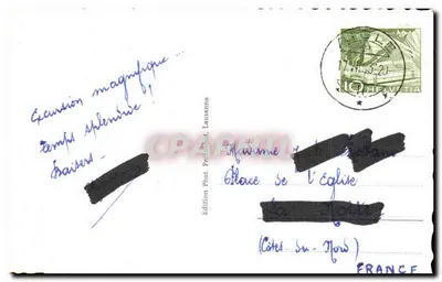 Aigle Bex i Alpy vaudoise — Wydanie Fot. Pendot, Lausanne, n° 6139 — Rewers