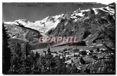 Saas-Fee — vista panorâmica das Alpes — Fot. Klopfenstein