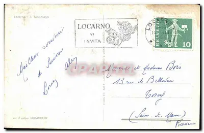 Locarno - A margem do lago — vista panorâmica — editor Alfa, n° 11100 — Verso