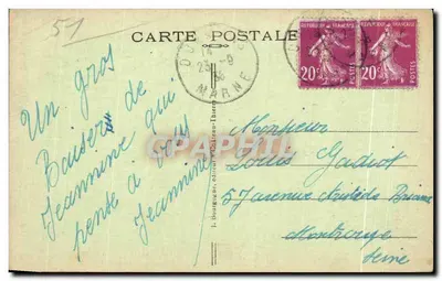 Dormans (Marne) — A Igreja (século XII) — Edit. Rodié — Verso