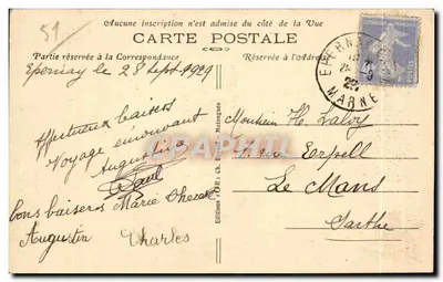 ÉPERNAY — Castelo de Pékin (Champagne Mercier) — Verso