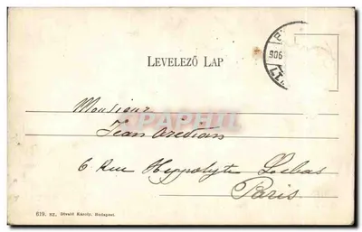 Bilhete postal antigo Hungria Hungria Budapeste Dunai latkep Donna Ansicht — Verso