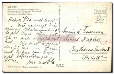 Budapest - Svábhegyi Sanatórium Strandfürdője — editor Valódi Lénykép, n° 164 — Verso