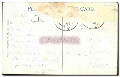 York Street, widok ku przystani, Colombo, Cejlon — wydawca PLÂTÉ, Ltd. nr 6 — Rewers