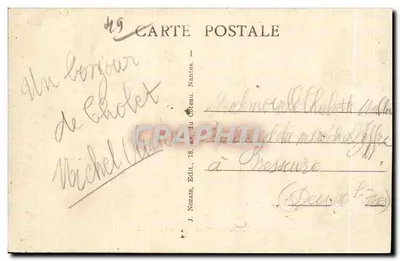 Cholet (M.-et-L.) — Le Mail — J. Nozaïs, Édit. 18, av. du Château, Nantes — Rewers