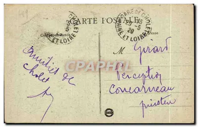 Cholet - O Teatro e o Hotel de Ville — A. Vallée, editor, Cholet — Verso