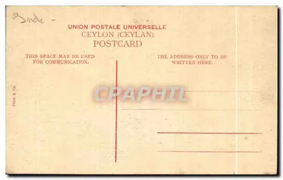 Barco de pesca indígena — Ceylan — editor PIRAG & Co. — Reverso