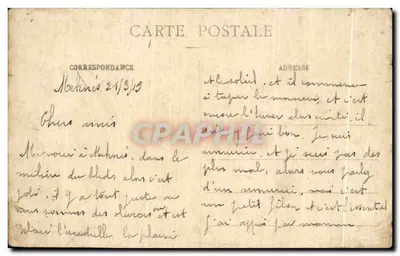 Antieke ansichtkaart Marokko Casablanca Types van Senegalese SenegalFemme — Achterkant