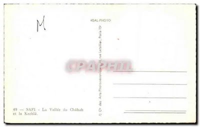 Safi — A Vale do Châbah e a Kechlâ — Cie des Arts Photomécaniques, Paris — Verso