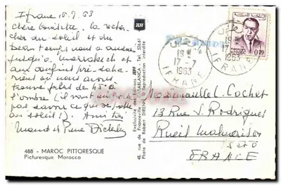 Rynek w Marrakechu — scena uliczna — Éditions JEFF n°488 — Rewers