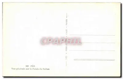 Fès — Ogólny widok na Pałac Sultana — REAL-PHOTO, Paris — Rewers
