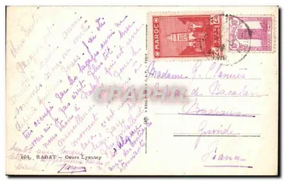 Rabat — Cours Lysuté — wydawca Cap, nr 104 — Rewers