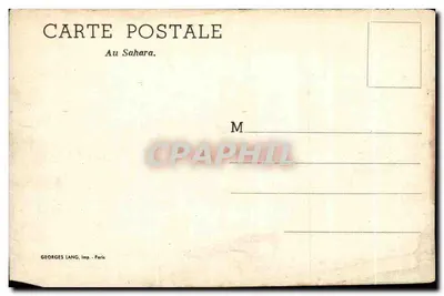 Cameleros en el Sahara — Georges Lang, París — Reverso