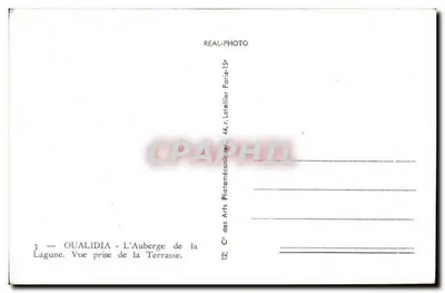 Oualidia - Uitzicht genomen vanaf de Terras — L'Auberge de la Lagune — REAL-PHOTO — Achterkant