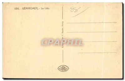 Gérardmer — Lido — wyd. V. Roeder, Nancy, n° 530 — Rewers