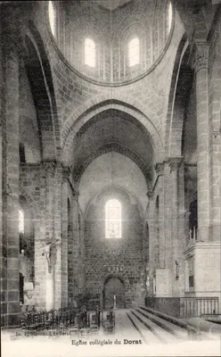 Igreja colegiada do Dorat — vista interior — Im. F. Surenau, Le Dorat