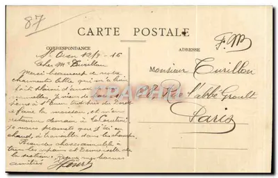 Igreja Paroquial do Dorat — Igreja Subterrânea — Imp. F. Surenard, Le Dorat — Verso